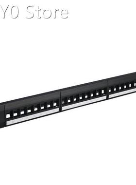 19-Inch 1U Cabinet Rack Through 24-Port CAT6 Patch Panel RJ4