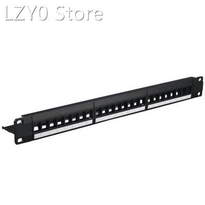 19-Inch 1U Cabinet Rack Through 24-Port CAT6 Patch Panel RJ4