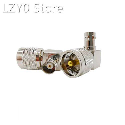 1Pcs Right Angle UHF Male PL-259 PL259 to BNC Female RF Coax