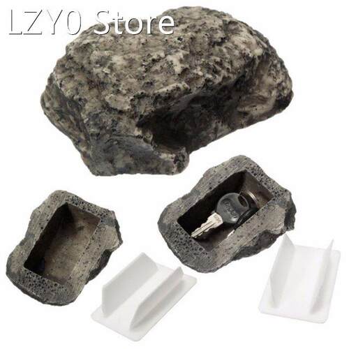 Outdoor Muddy Mud Spare Key House Safe Security Rock Stone C