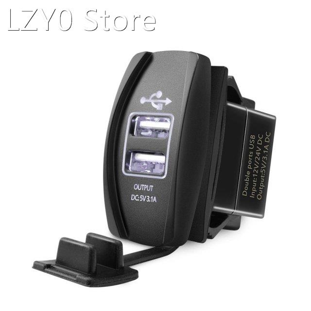 Car Truck Boat Accessory 5V/3.1A Dual USB Chargers Universal