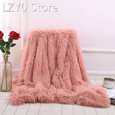 Super Soft Long Coral Fleece Blanket Warm Elegant Cozy lanke
