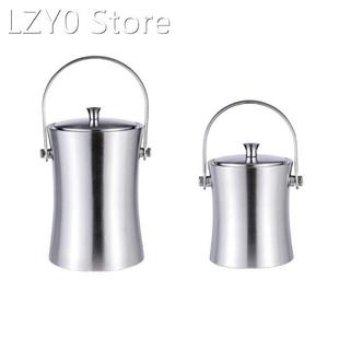 Stainless Steel Ice Cube Container with Lid and Tongs Champa