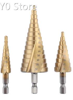 Hot Sale 3 Pcs/Set HSS Hex Spiral Grooved Step Drill Bit For