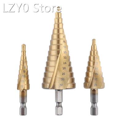 Hot Sale 3 Pcs/Set HSS Hex Spiral Grooved Step Drill Bit For