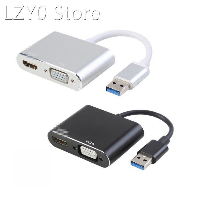 USB 3.0 to HDMI-compatibl VGA Adapter 4K HD 1080P Multi-Disp