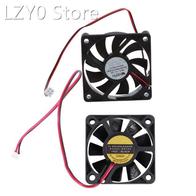2 Pcs 5010 DC 12V 2Pin Brushless Cooling Fan 0.1A 50Mm &