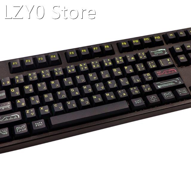K1KF 128 Keys PBT Keycaps OEM Profile DYE-SUB for cherry MX