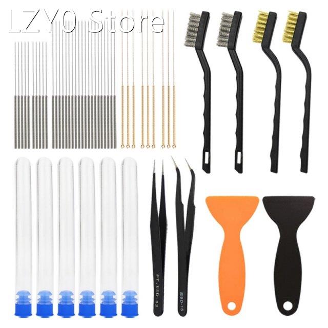 53Pcs Convenient 3D Printer Cleaning Supplies Nozzle Brush S
