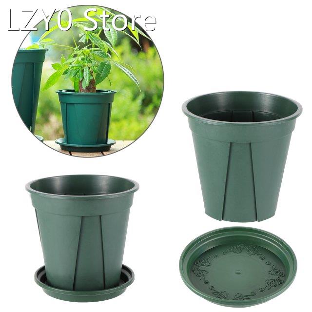Plastic Thickened Rooting Control Flower Pot With Tray Succu