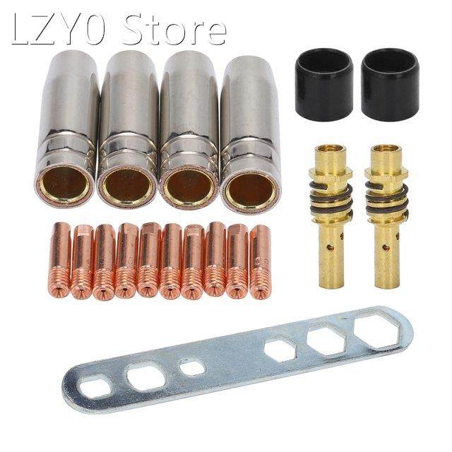 19Pcs Welding Torch Nozzle Part Kit Conical Nozzle Sleeve Ro