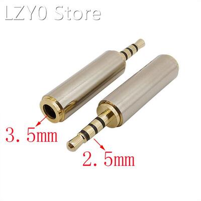 1Pcs 2.5mm Male to 3.5mm Female 4 Poles Audio Plugs Adapter