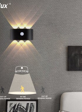 PIR Night Light 6W LED PIR Motion Sensor Wall Light Outdoor