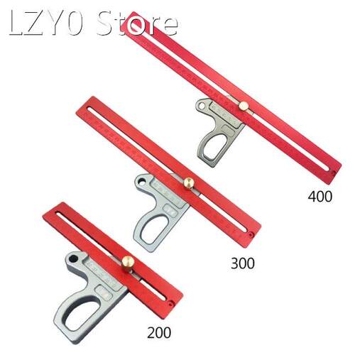 200/300/400mm Woodworking Scribing Gauge Angle Ruler Aluminu
