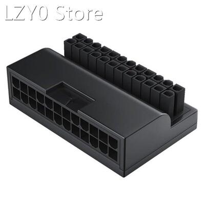 Computer ATX 90 Degree 24 Pin to 24Pin Power Plug Adapter Ma