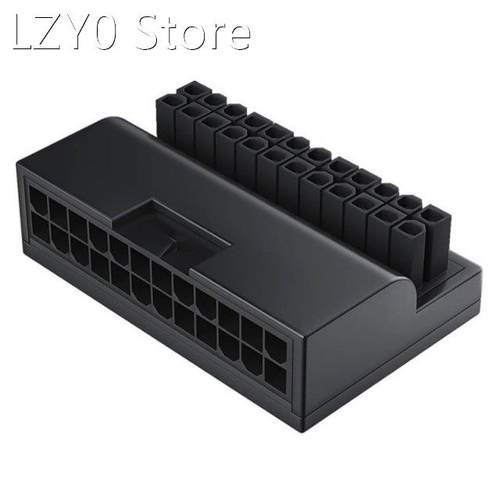 Computer ATX 90 Degree 24 Pin to 24Pin Power Plug Adapter Ma