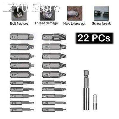 Dreamburgh 22Pcs/Set Damaged Stripped Screw Extractor Set fo