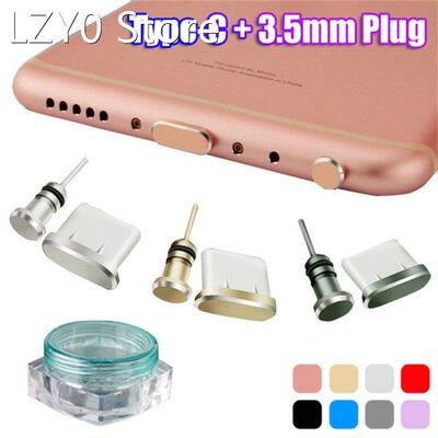 Type C Anti Dust Plug Sets USB Type-C Port and 3.5mm Earphon