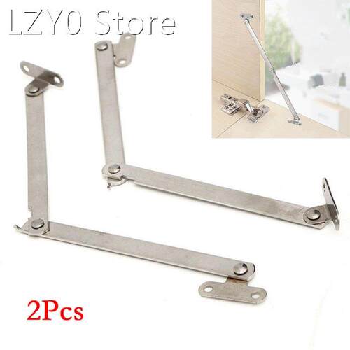 2PCS Lift Up Support Rods Stainless Steel Folding Pull Rod C