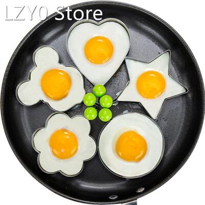 Stainless Steel 5 Style Fried Egg Pancake Shaper Omelette Mo