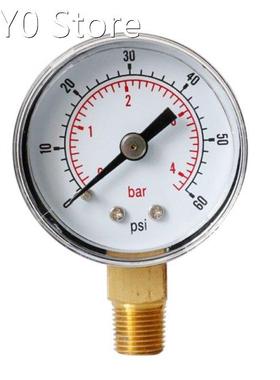 40mm Face Pressure Gauge 1/8 BSPT Bottom Mount 15,30,60.100