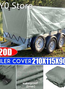 210x115x90cm 420D Trailer Cover Outdoor PVC Tarpaulin Protec