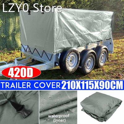210x115x90cm 420D Trailer Cover Outdoor PVC Tarpaulin Protec