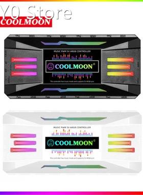 CoolMoon ARGB Controller Pin PWM 4-Pin Pc Music Fan 5v 3-Pin
