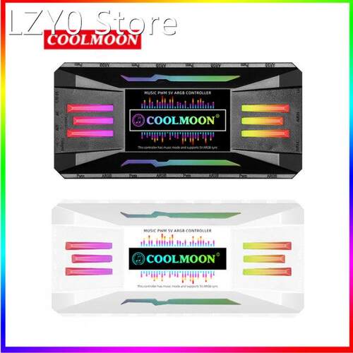 CoolMoon ARGB Controller Pin PWM 4-Pin Pc Music Fan 5v 3-Pin