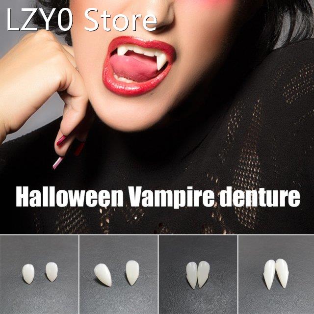 4 Size Vampires Teeth Fangs Denture Horror False Teeth For H