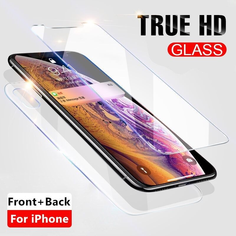 front and back glass sticker for apple iphone 11 12 pro xs