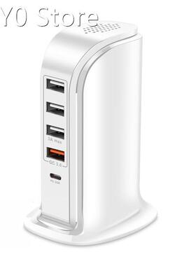 PD20W + QC3.0 5 Ports Type-C Charger HUB Splitter Adapter Un