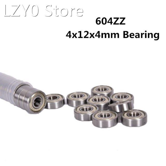 10PCS/LOT 604 604ZZ Ball Bearing 4*12*4 mm Carbon Steel Bear