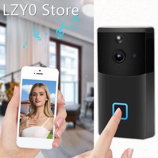 Two Vide WiFi PIR Intercome way View Night Doorbell 1080P