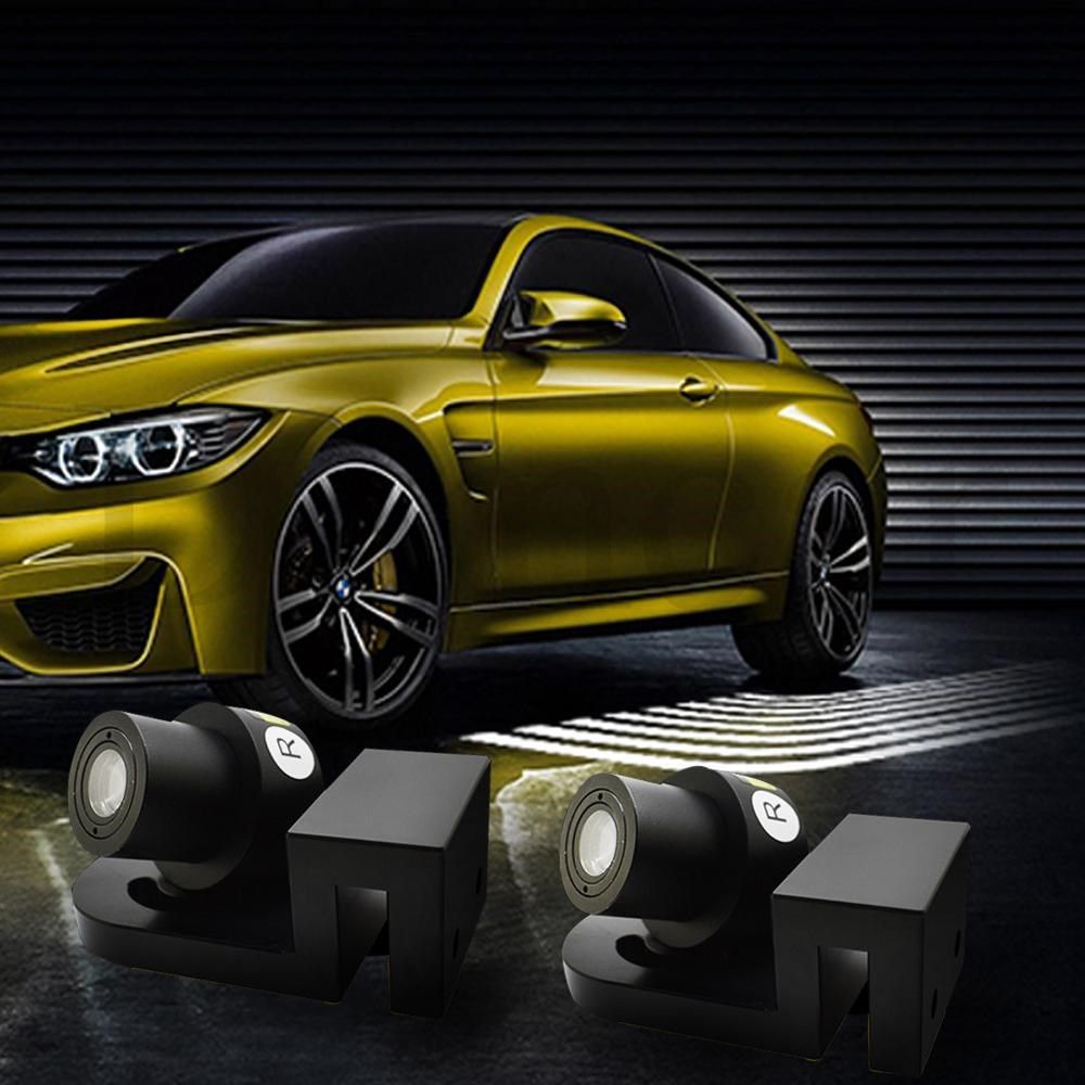 2x car angel wings welcome light shadow bulb atmosphere lamp