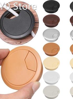 60/80mm Desk Table Plastic Cable Hole Cover PC Computer Desk