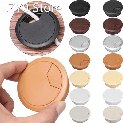 60/80mm Desk Table Plastic Cable Hole Cover PC Computer Desk