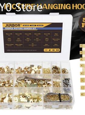 520pcs Picture Hangers Photo Frame Hook Picture Frame Wooden