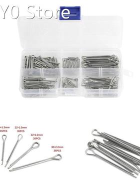 175Pcs Assorted Sliver Split Pins Cotter Fixings Assorted Si
