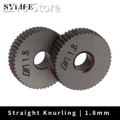 2x 1.8mm Pitch Linear Knurling Wheel Steel Single Straight C