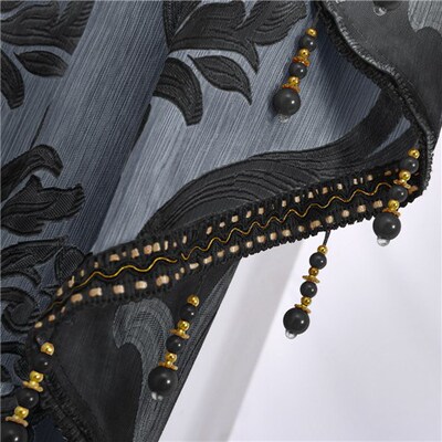 1 Piece Luxury Beaded Valance Rustic Decorative Window Curta
