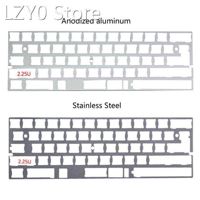 2.25U Alu Plate 60% DZ60 GH60 Plate for DIY Mechanical Keybo