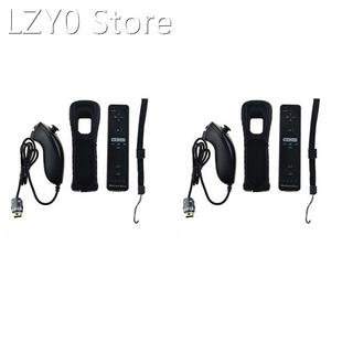 2X Built-In Motion Plus Remote Controller Nunchuk Gamepad Fo