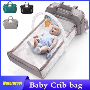 3 In 1 Diaper Bag Backpack Foldable Baby Bed Waterproof Tra