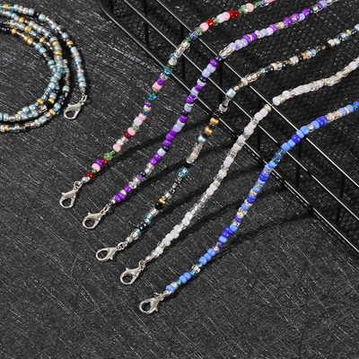Fashion Acrylic Beaded Chain Phone Lanyards Face Mask Anti