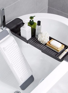 Tub Bathtub Shelf Caddy Shower Expandable Holder Rack Stora