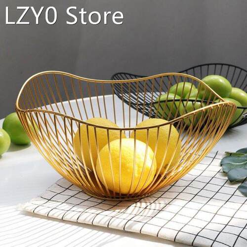 Simple Modern Iron Fruit Basket Fruit Container Bowl Home Cr