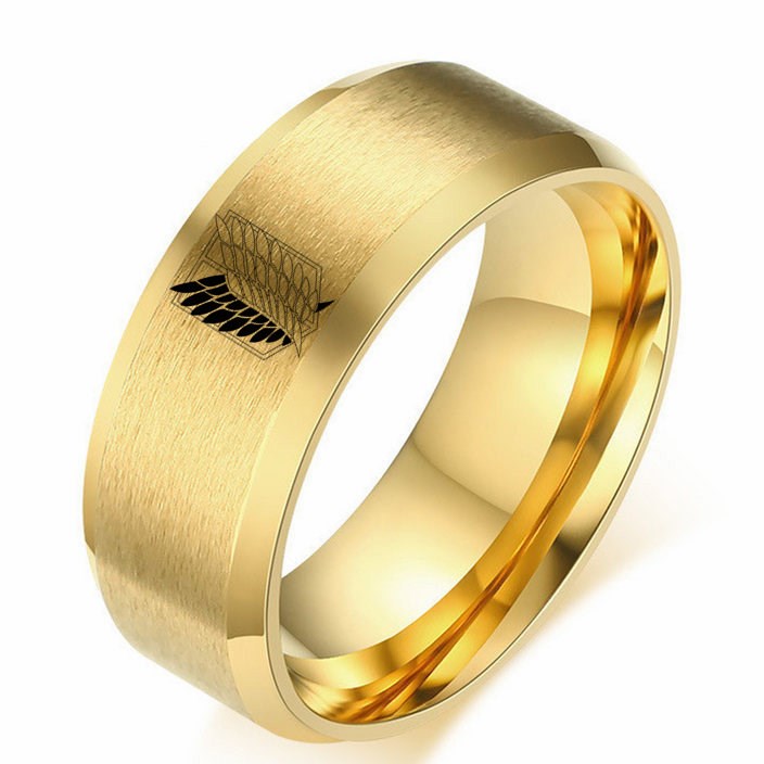 Anime Attack on Titan Titanium Stainless Steel Ring Shingek