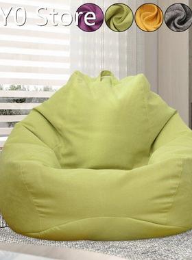Lazy Sofa Cover Solid Chair Covers Without Filler Linen Clot
