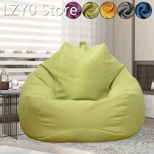 Lazy Sofa Cover Solid Chair Covers Without Filler Linen Clot
